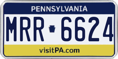 PA license plate MRR6624
