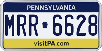 PA license plate MRR6628