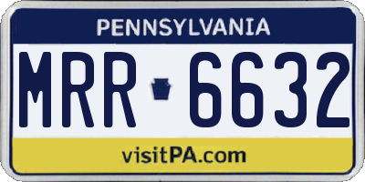 PA license plate MRR6632
