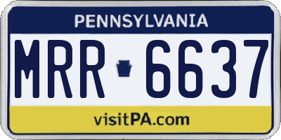 PA license plate MRR6637