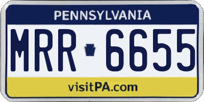 PA license plate MRR6655