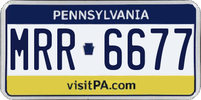 PA license plate MRR6677