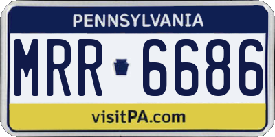 PA license plate MRR6686