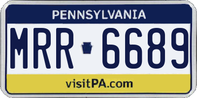 PA license plate MRR6689