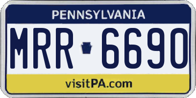 PA license plate MRR6690