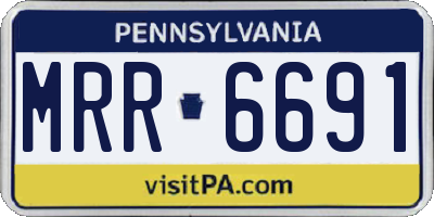 PA license plate MRR6691