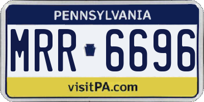 PA license plate MRR6696