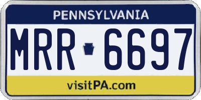 PA license plate MRR6697