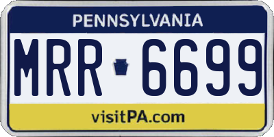 PA license plate MRR6699