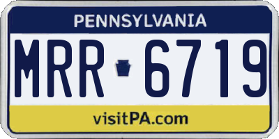 PA license plate MRR6719
