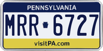 PA license plate MRR6727