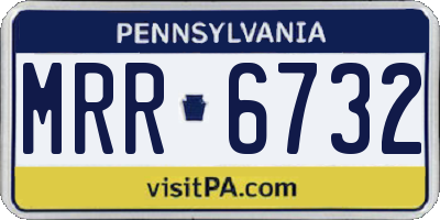PA license plate MRR6732