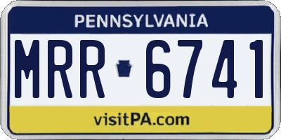 PA license plate MRR6741