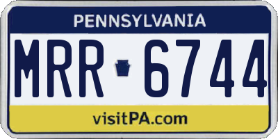 PA license plate MRR6744