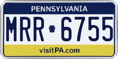 PA license plate MRR6755