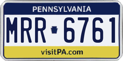 PA license plate MRR6761