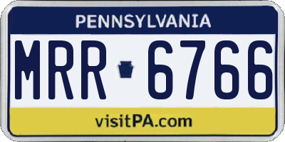 PA license plate MRR6766