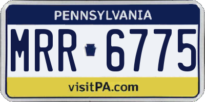 PA license plate MRR6775