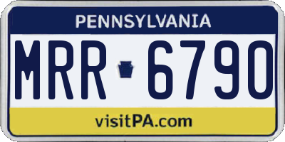 PA license plate MRR6790