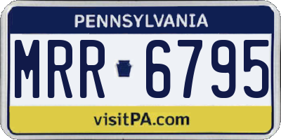 PA license plate MRR6795