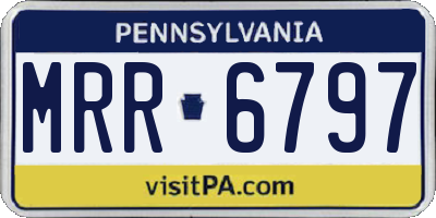 PA license plate MRR6797