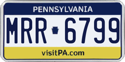 PA license plate MRR6799
