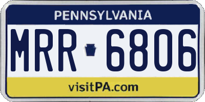 PA license plate MRR6806