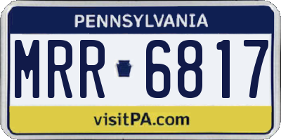 PA license plate MRR6817