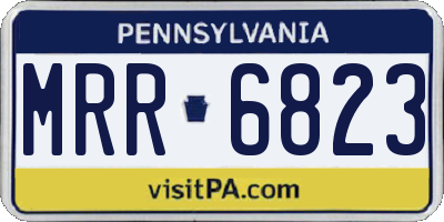 PA license plate MRR6823
