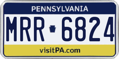 PA license plate MRR6824