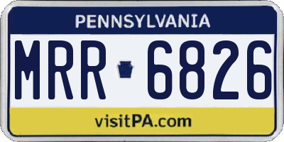 PA license plate MRR6826