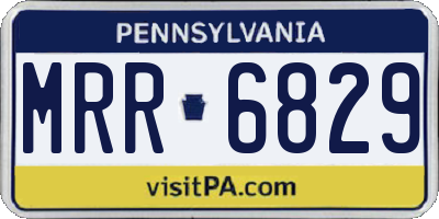 PA license plate MRR6829