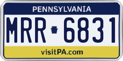 PA license plate MRR6831