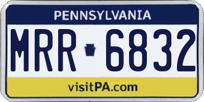 PA license plate MRR6832