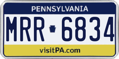 PA license plate MRR6834