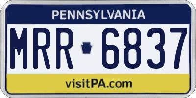 PA license plate MRR6837
