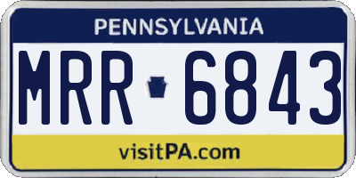 PA license plate MRR6843