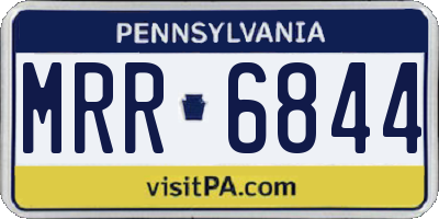 PA license plate MRR6844