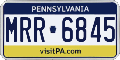 PA license plate MRR6845