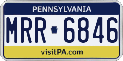 PA license plate MRR6846