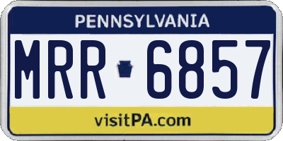 PA license plate MRR6857