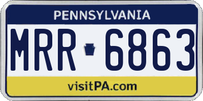 PA license plate MRR6863
