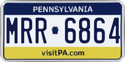 PA license plate MRR6864