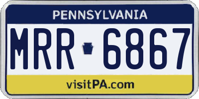 PA license plate MRR6867