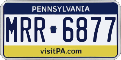 PA license plate MRR6877