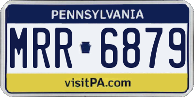 PA license plate MRR6879