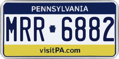 PA license plate MRR6882