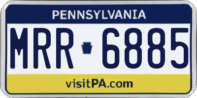 PA license plate MRR6885