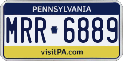 PA license plate MRR6889