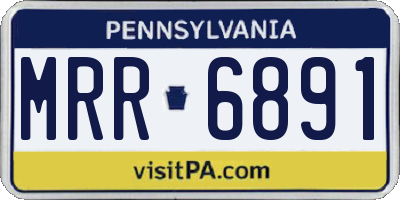 PA license plate MRR6891